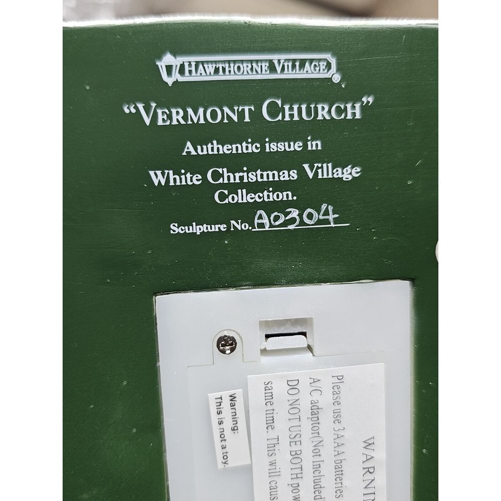 Thomas Kinkade Hawthorne Village, Vermont Church Christmas Village Collectible - Picture 5 of 8